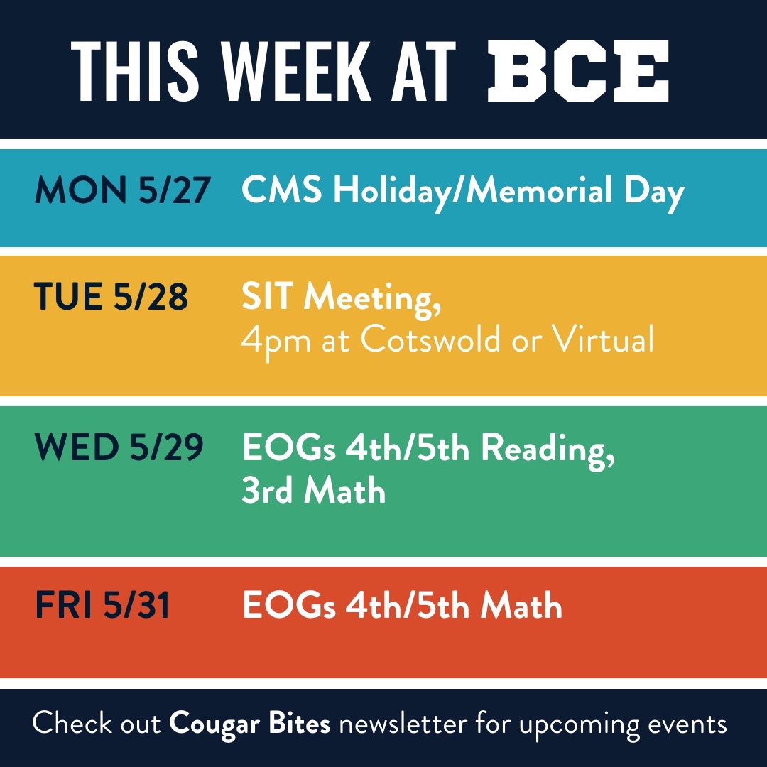 This Week at BCE!